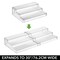 mDesign Plastic Tiered Kitchen Food Storage Organizer Spice Rack Holder